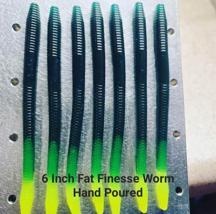 6 Inch Fat Finesse Worm (Hand Poured)